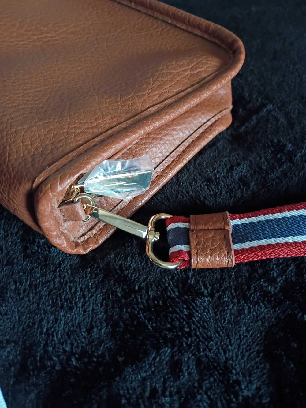 Cognac Leather Wristlet Wallet